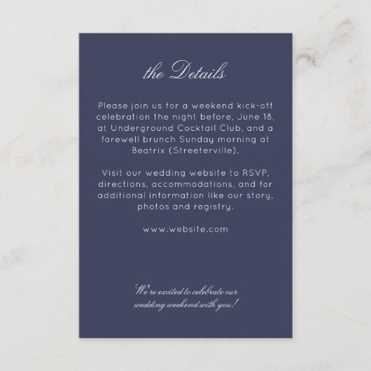 Elegante moderne rustieke wilde bloem bruiloft det informatiekaartje (Voorkant)