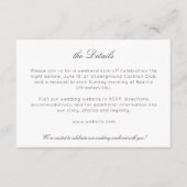 Elegante moderne rustieke wilde bloem bruiloft det informatiekaartje (Voorkant)