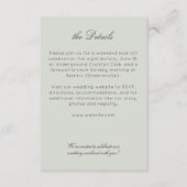 Elegante moderne rustieke wilde bloem bruiloft det informatiekaartje (Voorkant)