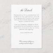 Elegante moderne rustieke wilde bloem bruiloft det informatiekaartje (Voorkant)