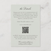 Elegante moderne rustieke wilde bloem bruiloft det informatiekaartje (Voorkant)