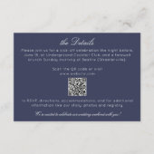 Elegante moderne rustieke wilde bloem bruiloft det informatiekaartje (Voorkant)