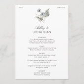 Elegante moderne rustieke Wildflower bruiloft Menu (Voorkant)
