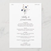 Elegante moderne rustieke Wildflower bruiloft Menu (Voorkant)