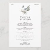 Elegante moderne rustieke Wildflower bruiloft Menu (Voorkant)