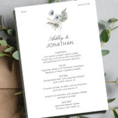 Elegante moderne rustieke Wildflower bruiloft Menu