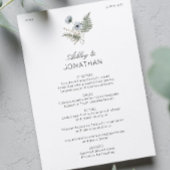 Elegante moderne rustieke Wildflower bruiloft Menu