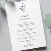 Elegante moderne rustieke Wildflower bruiloft Menu