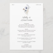 Elegante moderne rustieke Wildflower bruiloft Menu (Voorkant)