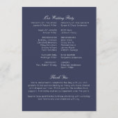 Elegante moderne rustieke Wildflower bruiloft Programmakaart (Achterkant)