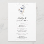 Elegante moderne rustieke Wildflower bruiloft Programmakaart (Voorkant)