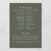 Elegante moderne rustieke Wildflower bruiloft Programmakaart (Achterkant)