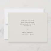 Elegante & Moderne Sage Green Bruidsmeisje Bedankkaart (Achterkant)