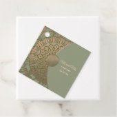 Elegante Moderne Sage groen & gouden klassieker Bedankjes Labels (In situ)