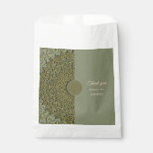 Elegante Moderne Salie groen & goud klassieke mand Bedankzakje (Voorkant)