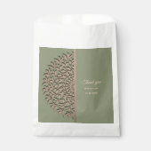 Elegante Moderne Salie groen & goud klassieke mand Bedankzakje (Voorkant)