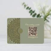 Elegante Moderne Salie groen & goud klassieke mand Informatiekaartje (Staand voorkant)