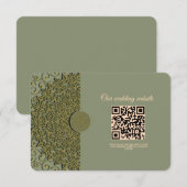 Elegante Moderne Salie groen & goud klassieke mand Informatiekaartje (Voorkant / Achterkant)