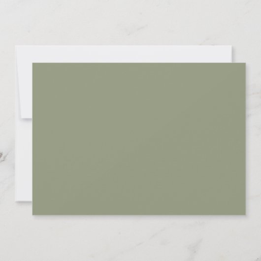 Elegante Moderne Salie groen & goud klassieke mand Save The Date (Achterkant)