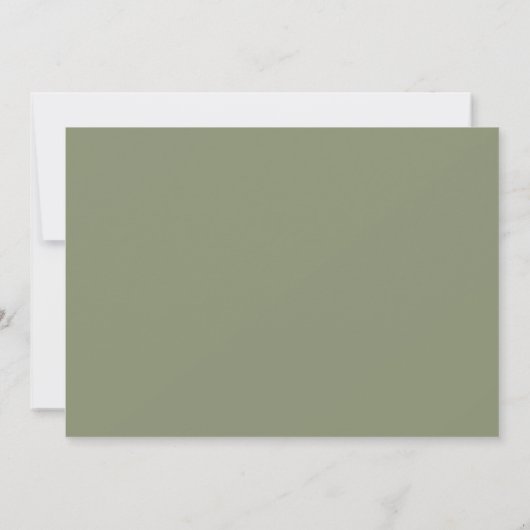 Elegante Moderne Salie groen & goud klassieke mand Save The Date (Achterkant)
