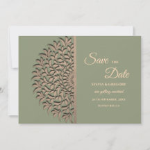 Elegante Moderne Salie groen & goud klassieke mand