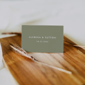 Elegante moderne salie groene bruiloft gast plaats kaart