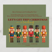 Elegante moderne salie groene notenkraker kerst feestdagenkaart (Voorkant / Achterkant)