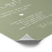 Elegante moderne salie Tijdcapsule 1e verjaardag b Poster (Hoek)