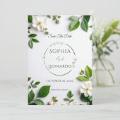 Elegante moderne save the date kaart - Aanpasbaar (Staand voorkant)