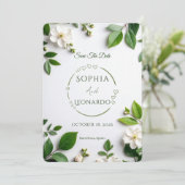 Elegante moderne save the date kaart - Aanpasbaar (Staand voorkant)