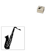 Elegante moderne saxofoon Cool Jazz-festivalmuziek Rubberstempel (Gestempeld)