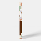 Elegante Moderne Schachbrett-Persoonlijke Monogram Case-Mate iPhone Case (Achterkant / Links)