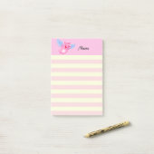 Elegante moderne schattige engel strepen gepersona post-it® notes (Op bureau)