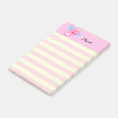 Elegante moderne schattige engel strepen gepersona post-it® notes (Schuin)