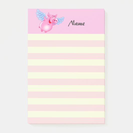 Elegante moderne schattige engel strepen gepersona post-it® notes (Voorkant)