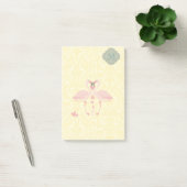 Elegante moderne schattige flamingo's damast monog post-it® notes (Kantoor)