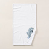 Elegante moderne Schattigee dolfijn en script op w Bad Handdoek (Handdoek)