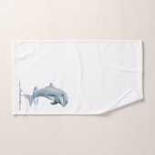 Elegante moderne Schattigee dolfijn en script op w Bad Handdoek (Handdoek)