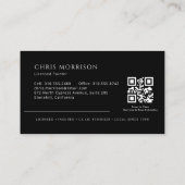 Elegante moderne schilder professionele QR-code Visitekaartje (Achterkant)