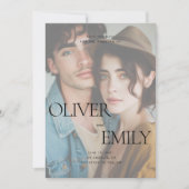 Elegante moderne schone salie volledige foto bruil save the date (Voorkant)