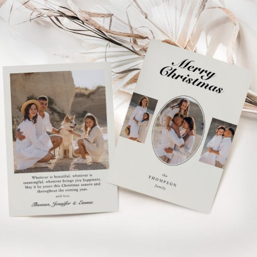 Elegante moderne schone script typografie foto feestdagenkaart