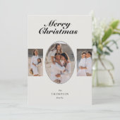 Elegante moderne schone script typografie foto feestdagenkaart (Staand voorkant)