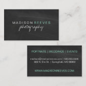 Elegante moderne schoolbord visitekaartje sjabloon (Voorkant / Achterkant)