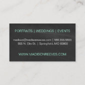 Elegante moderne schoolbord visitekaartje sjabloon (Achterkant)