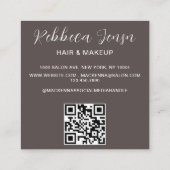 Elegante Moderne Schoonheid Professionele Foto QR  Vierkante Visitekaartje (Achterkant)