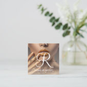 Elegante Moderne Schoonheid Professionele Foto QR  Vierkante Visitekaartje (Staand voorkant)