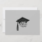 elegante moderne script afstudeeraankondiging kaart (Achterkant)