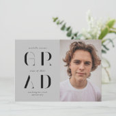 elegante moderne script afstudeeraankondiging kaart (Staand voorkant)