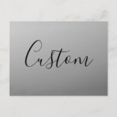 Elegante moderne script bewerkbare zwarte tekst sc briefkaart (Voorkant)