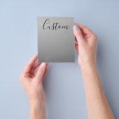 Elegante moderne script bewerkbare zwarte tekst sc flyer (Hand)